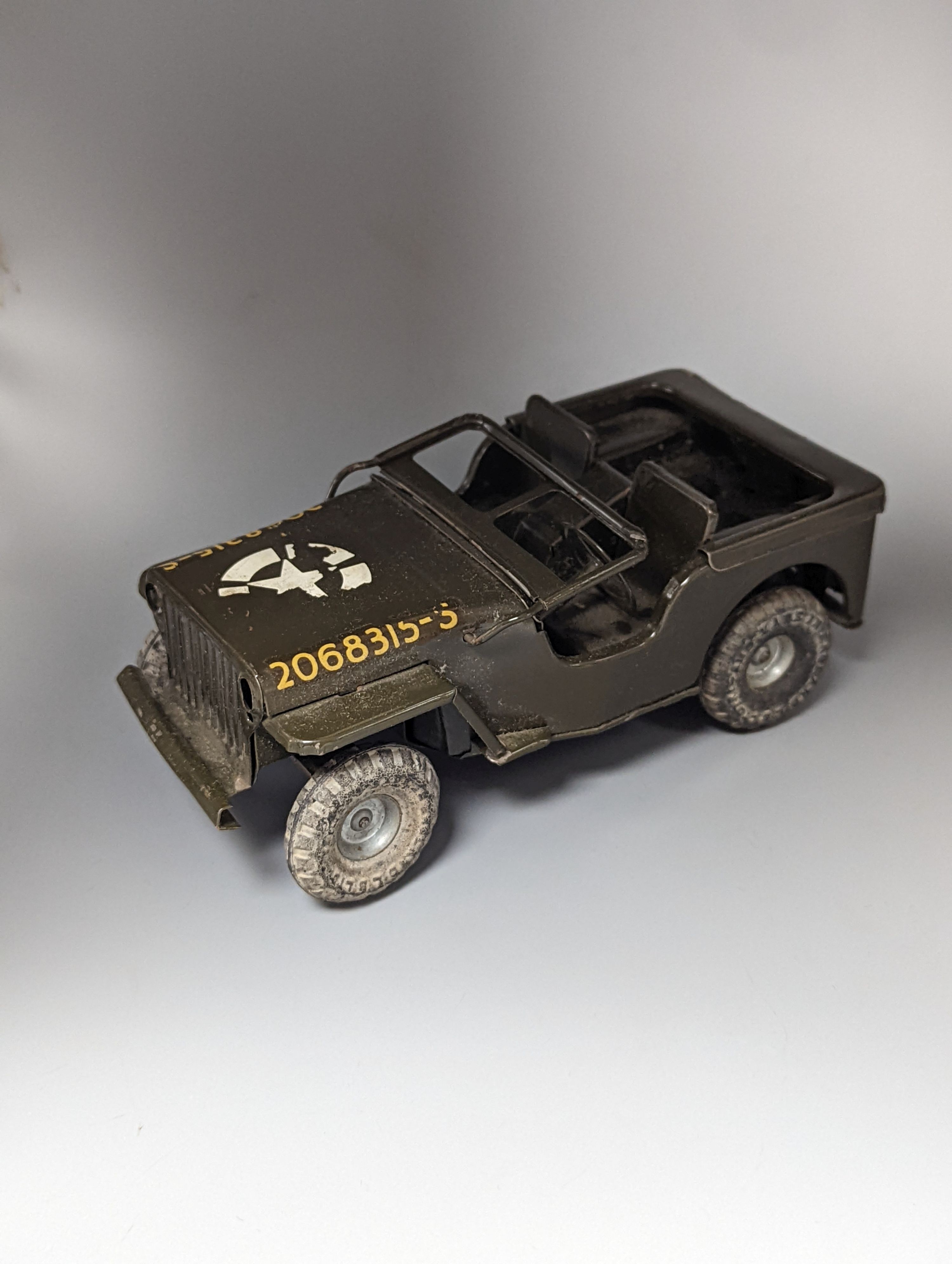 A Tri-Ang Minic Jeep No. 2, in original box, 15cm. long